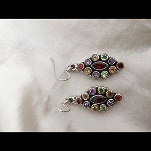 Silver & stone earrings